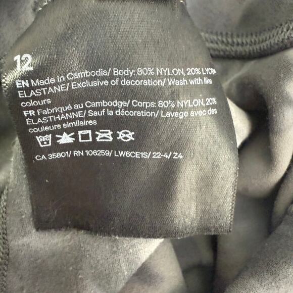 Lululemon Align Womens High Rise Diamond Tie Dye Dark Grey Crop 22" Leggings 12 - Picture 8 of 9